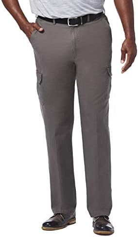 Панталони-карго Haggar Men ' s Comfort Stretch Класически намаляване с плоска предна част - Обикновени, Големи