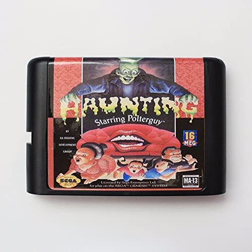Класическа игра на Haunting The Poter Guy в главната роля, 16-битова игрална карта MD за Sega Mega Drive За