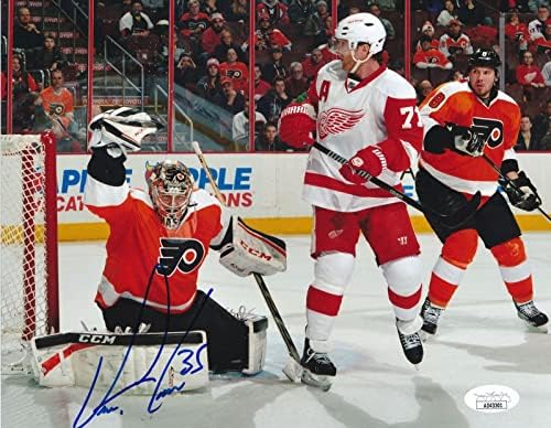 Снимка на Стив Мейсън с автограф 8x10 Филаделфия Флайърс JSA - Снимки на НХЛ с автограф