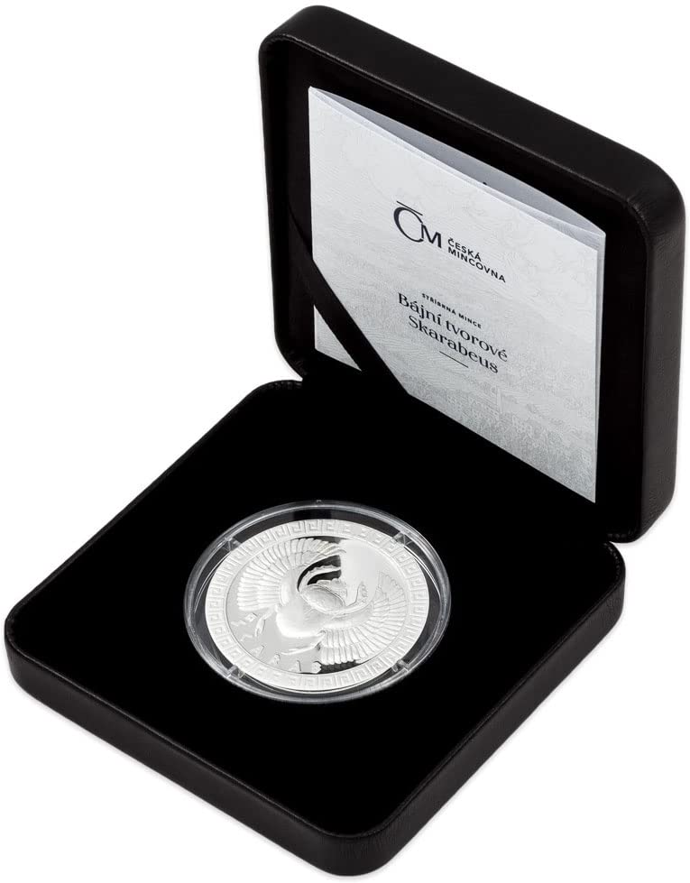2022 DE Митични Същества Чешка монета PowerCoin Scarabeus Митични Същества Сребърна монета 1 Унция 2$ Ниуе 2022 Proof