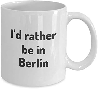 Аз Бих Предпочел Да Е В Берлин, На Чаша Чай, Подарък Пътник, Колега, Приятел, Германия, Чаша За Пътуване, Подарък