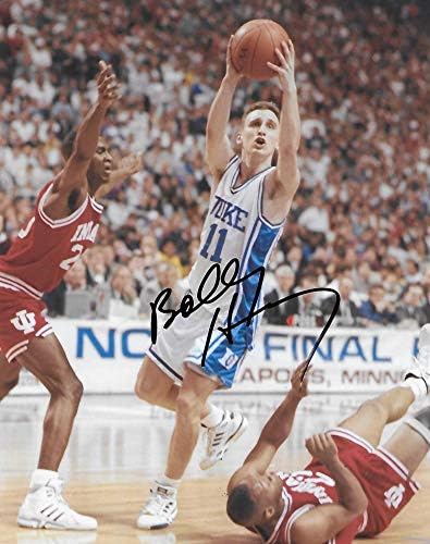 Боби Хърли Дюк Блу Дэвилз с подпис, автограф, Баскетболно снимка 8x10, proof COA