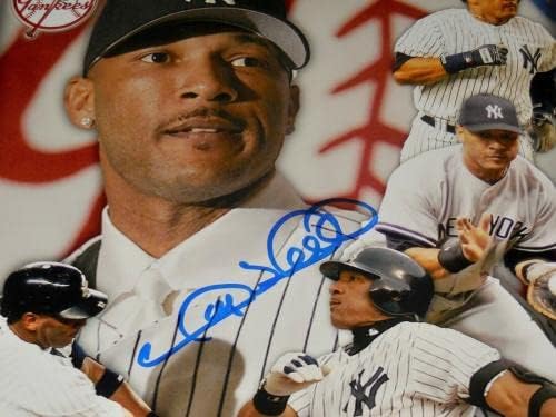 Снимка на Гари Шефилд размер 8x10 с автограф (в рамка и матово покритие) - Ню Йорк Янкис! - Снимки на MLB с