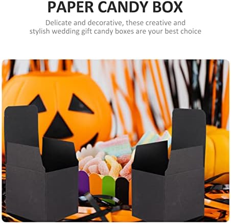 Кабилок Украса за Хелоуин Черни Чаши за Подарък Кутия за Шоколадови Бонбони 20pcs Кутии за Сватбени Подаръци