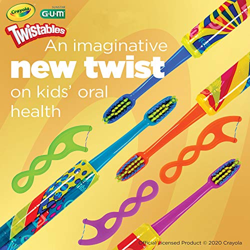 Зъбни конци Crayola Twistables с фторидным покритие, с вкус крученых плодове, на възраст от 3 години и над 90