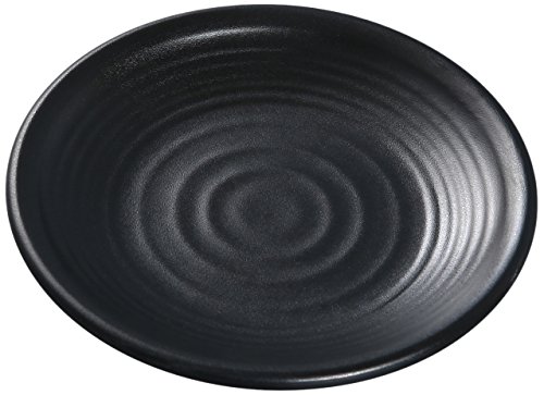 Yanco BP-1006 Black pearl-1 Кръгла чиния с диаметър 6 инча, Меламиновая, Черен на цвят с матово покритие в опаковки