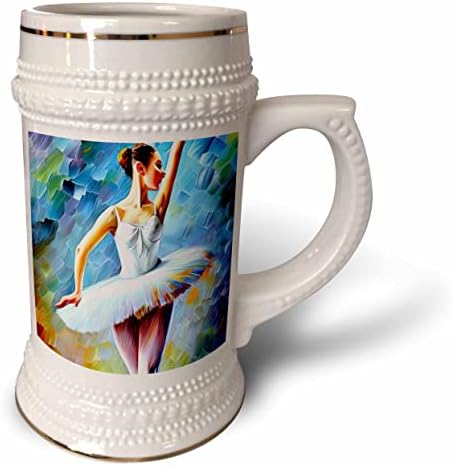 3dRose Ballet Art - Красив танц балерина. Дигиталната живопис за стъклени чаши в 22 грама (stn-374795-1)