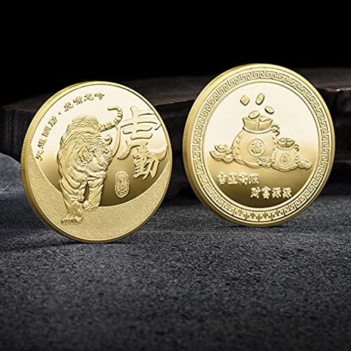Възпоменателна Монета От vermeil, Мемориал медал на Година на Тигъра, Щастлива Криптовалюта 2021, са подбрани