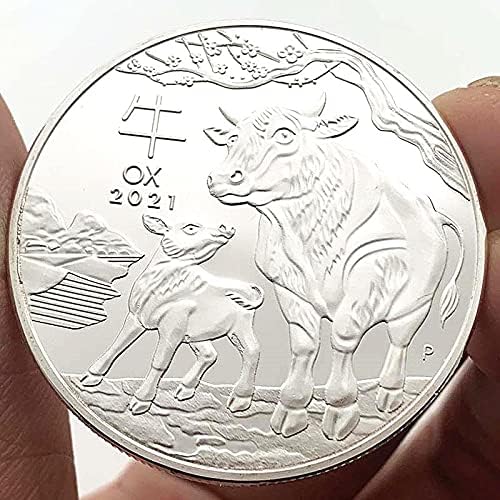 Криптовалюта 2021 Австралийското Зодиакален Животно Xin Chou Бул сребърно покритие Възпоменателна Монета Копие