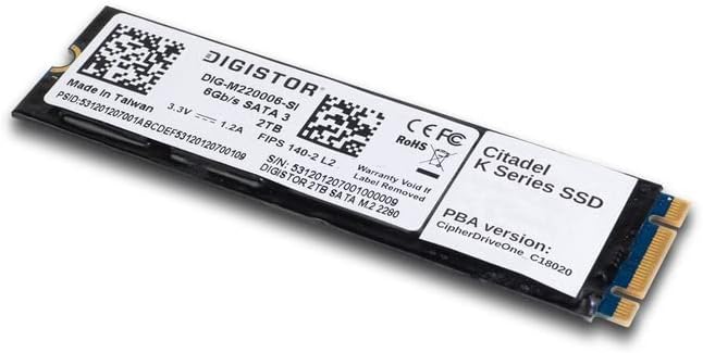 Твърд диск DIGISTOR - DIG-M225632-K03 Citadel K капацитет 256 GB, Вградена M. 2 2280, Съвместим с SATA -TAA,