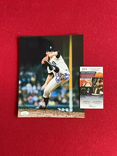 Дени Макклейн, с автограф (JSA), фотография 8x10 (Cy 68/69), Реколта - Снимки на MLB с автограф