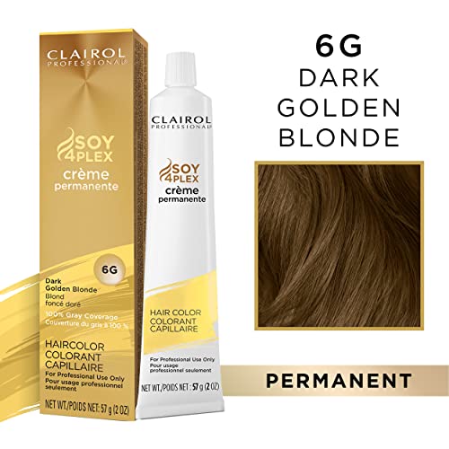 Clairol Professional Перманентен крем за боядисване на коса 6 грама Тъмно-златист blond