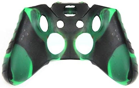 Луксозен Цветен Мек Силиконов Защитен калъф за контролера на Microsoft Xbox One - Зелен и черен цвят