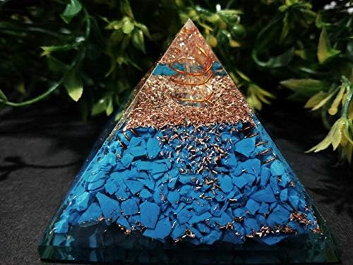 Пирамида на Рейки Aadhya Wellness от кристал оргонита Синята Пирамида Носи Положителна Енергия и Здраве Медитация