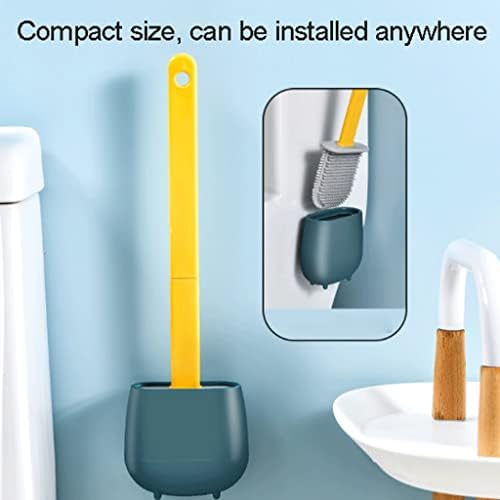 PNACL Стенен Ершик за Тоалетната чиния от пода до тавана Компактен Размер Ершика за Тоалетна и Притежателя Симпатична