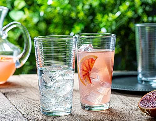 Атрактивни Чаши за пиене, [Набор на 10] Здравите стъклени чаши, Чаши за хайбола за вода, сок, Коктейли, бира
