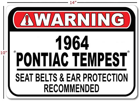 Знак препоръчителна предпазен колан 1964 64 Pontiac Tempest За бързо шофиране, Метален Знак на Гаража, монтиран