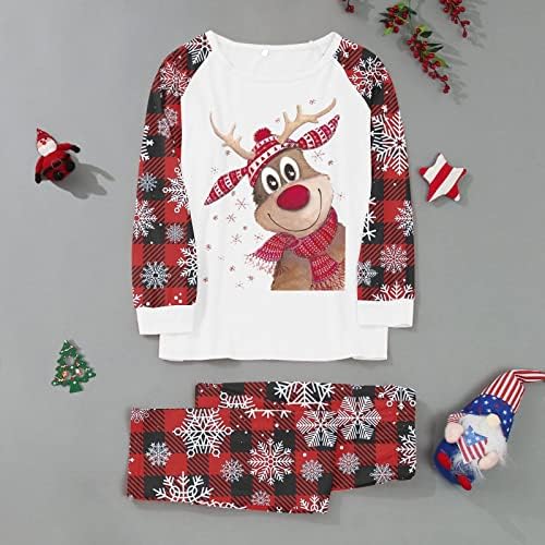 Еднакви комплекти Семейни Пижам DIYAGO, Коледна Тениска с дълъг ръкав и Панталони, Пижамный Комплект, Празнична