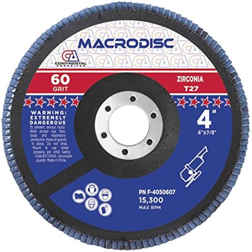 Стандартни циркулярни дискове Continental Abrasives F-4050607 с размер от 4 до 5/8 инча, тип 27