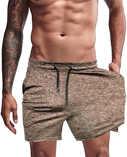 Мъжки спортни къси панталони Agilelin 5 см с джоб, Леки Спортни Шорти за тренировки, бързо съхнещи, Гъвкави,