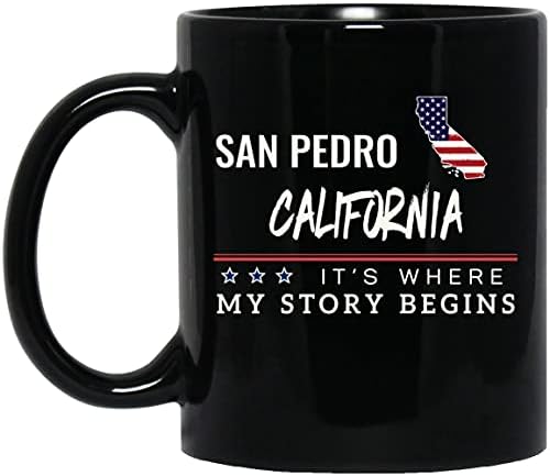 Чаша с Флага на сащ в Сан Педро, Калифорния, Чашата за Кафе, С която Започва моята История, 4 юли, Кафеена Чаша, Патриотичен Подарък, Ден на Независимостта, Ден на паме?