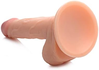 Реалистичен вибратор SEXFLESH 7,5 см с топки | Секс играчка за мъже, жени и двойки | Реалистични детайли, средна