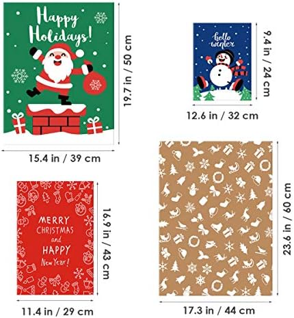 30ШТ Коледни Подаръчни Пакети На съвсем малък с Различни Размери, Торбички За Опаковане на Коледни Подаръци