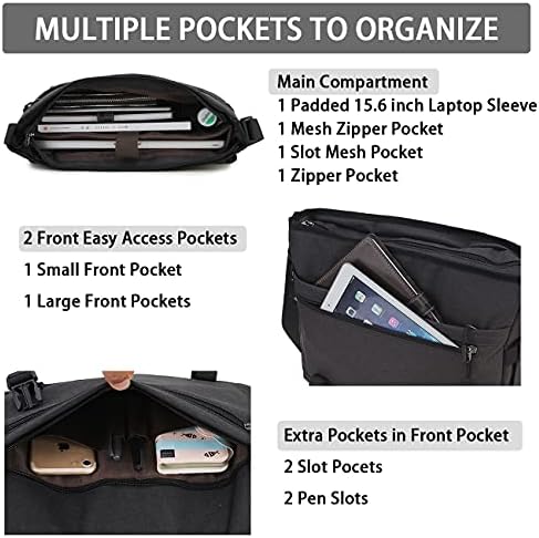 Мъжка чанта-Месинджър RAVUO, Водоустойчив Лека Чанта за Чанта 15,6 17 Инча, Чанти и калъфи За преносими компютри,