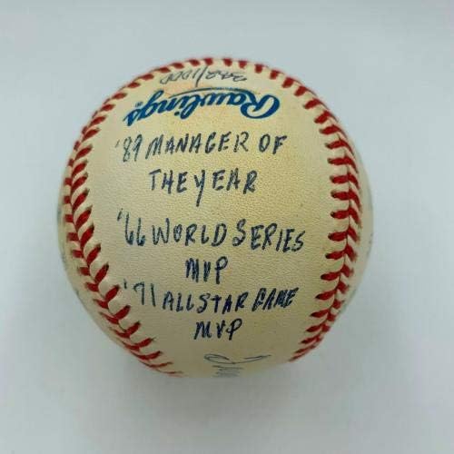 Рядък случай, когато Франк Робинсън Подписа Бейзболни топки с автографи на JSA COA, Характеризиращи кариера