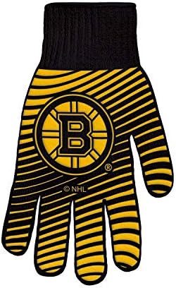 спортна Ръкавица sportsvault NHL Boston Bruins Glovebbq, Цветовете на отбора, Един Размер