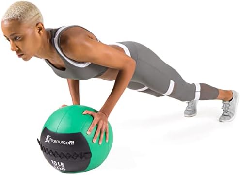 Меки медицински топки ProsourceFit за стенни упражнения и динамични упражнения за цялото тяло, с цветни силова