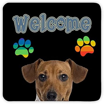 Забавна Метална Лидице Знак за домашни кучета, са Добре Дошли, Отпечатъци от домашни кучета и Лапите, Ретро
