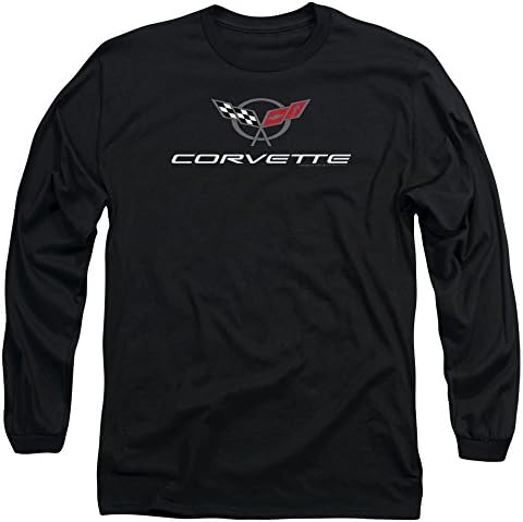 Тениска с дълъг ръкав за възрастни с Емблемата на Chevrolet Automobiles Chevy Modern Corvette