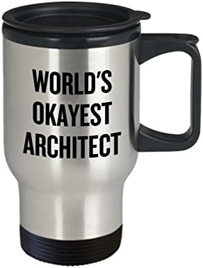 Забавен подарък архитект - Чаша за пътуване по архитектура - Студент-Архитект - Най-добър архитект в света