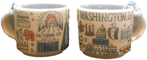 Подарък кутия с орнаменти за Празнични Чаши Еспресо Старбъкс Washington DC Been There Series