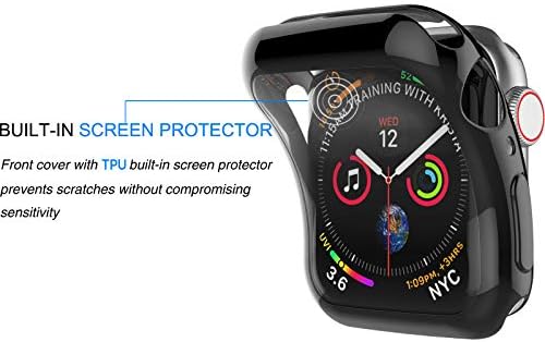 Tekcoo [Вграден екран с калъф] Съвместим с Apple Watch 38 мм 40 мм 41 мм 42 мм 44 мм 45 мм на 49 мм, дамски