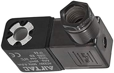 Aexit черен пластмасов капак клапани AC 220V 6.0 VA пневматичен соленоид електромагнитни вентили бобина на вентила