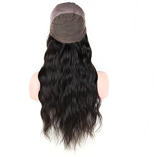 DaJun Hair 18Пълна Дантела Перуки, Изработени От Човешка Коса С Детски Коса Малайзия Virgin Реми Human Body Hair Wave Цвят # 1 Катранен
