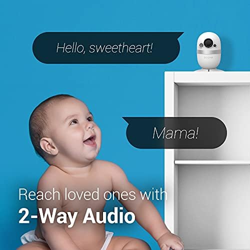Следи бебето BOSMA CapsuleCam Pro (2 опаковки), камера за сигурност за помещения 1080p HD WiFi с приложението