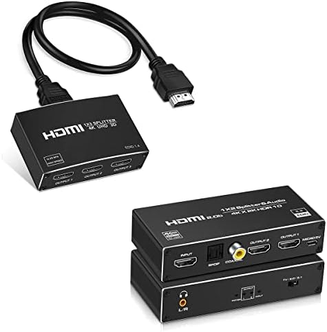 NEWCARE 4K, HDMI Сплитер 1 3 изход 4K @ 60 Hz 1 2 Изход HDMI Аудио Сплитер Аспиратор