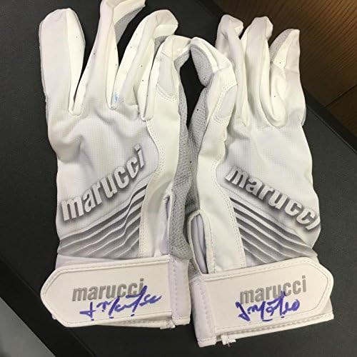 Чифт ръкавици Marucci с автограф Jorge Francisco йорк Янкис, чифт ръкавици MLB с автограф coa