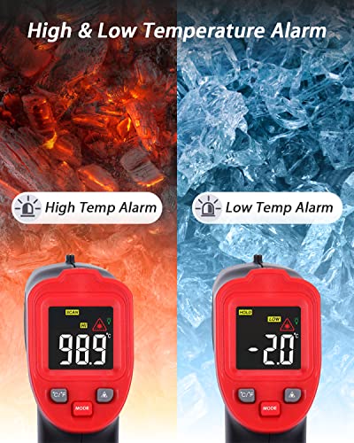 Инфрачервен Термометър Wintact, ИНФРАЧЕРВЕН Лазерен Пистолет за измерване на температурата на повърхността,