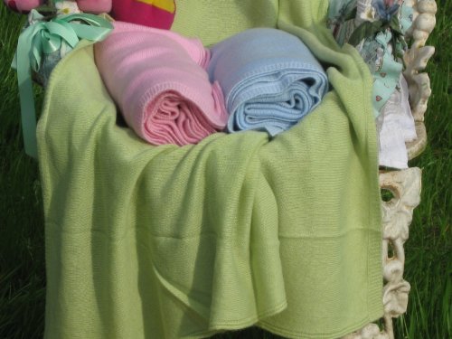 Подарък за бебе - Кашемировое одеало (бледо-сини на цвят)