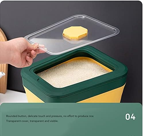 Херметически Контейнер за ориз Luqeeg тегло от 25 килограма, Потребителска Опаковка за зърнени храни, Сгъваема