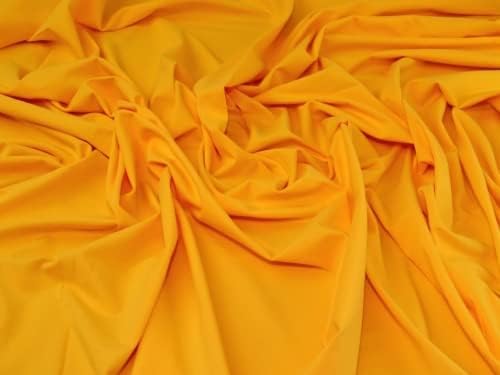 Еластичната трикотажная плат от органичен памук джърси Minerva жълт цвят - за метър