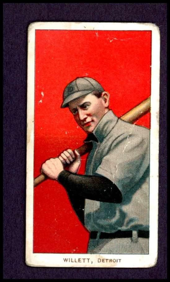 1909 T206 БИТА на Ед Уиллетта Детройт Тайгърс (Бейзболна картичка) (Бита на рамото) ДОБРИ тигри