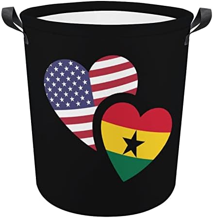 Гана Флаг на САЩ Кошница За Дрехи, Сгъваема Кошница За Дрехи, Чанта За Съхранение на Дрехи с Дръжки за Домашно Хотела