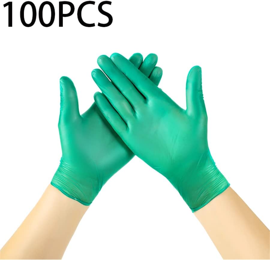 100 бр. зелени ръкавици за еднократна употреба/за печене/без винил прах, градински домакински ръкавици за използване