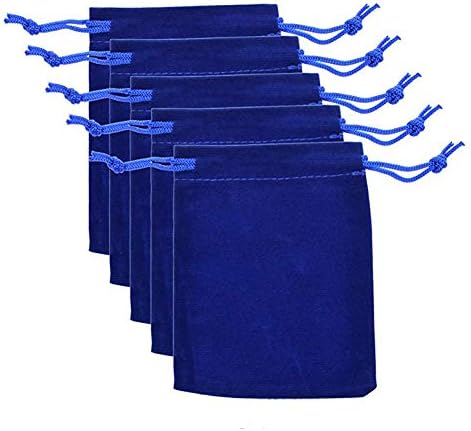 25 бр. кадифени тъкани чанти на съвсем малък, чанти и калъфи за бижута, опаковъчна хартия, чанта-саше, чанта за партита, сватби, 2x2,75 инча (royal blue)