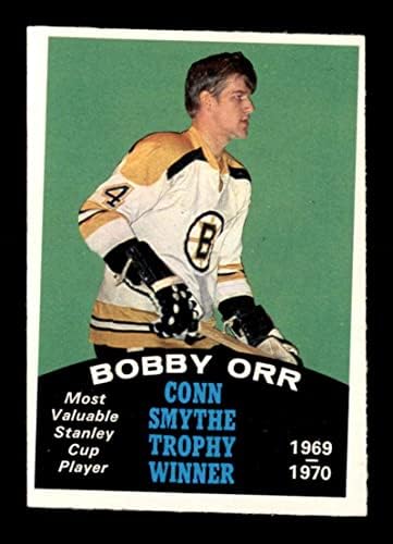 Спортни сувенири №252 Боби Orr Smythe Trophy HOF - Хокей карта 1970 г. с рейтинг O-Pee-Chee (Звезда) EX+ - Хокей карта, без подпис